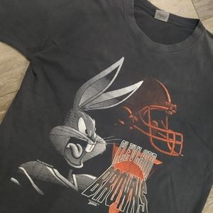 1993 Vintage Cleveland Browns Looney Tunes Bugs Bunny Single Stitch Tshirt